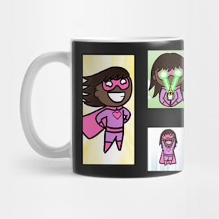 Pink Superhero Sticker Pack Mug